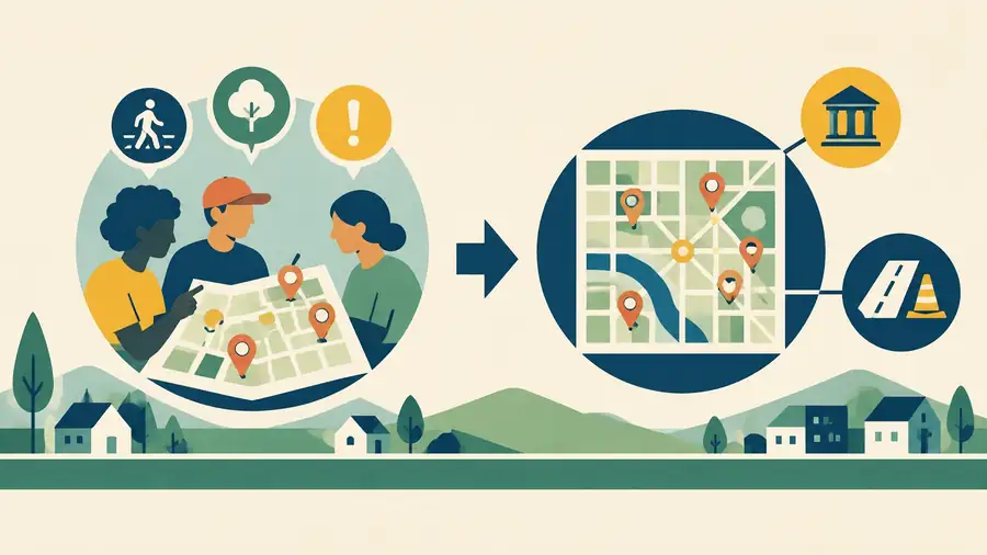 Neighborhood observations moving from a community map toward a planning decision