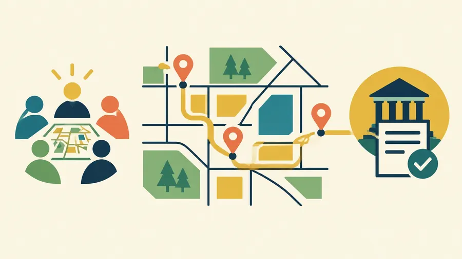 Geometric neighborhood map connecting residents' local knowledge to a public planning decision